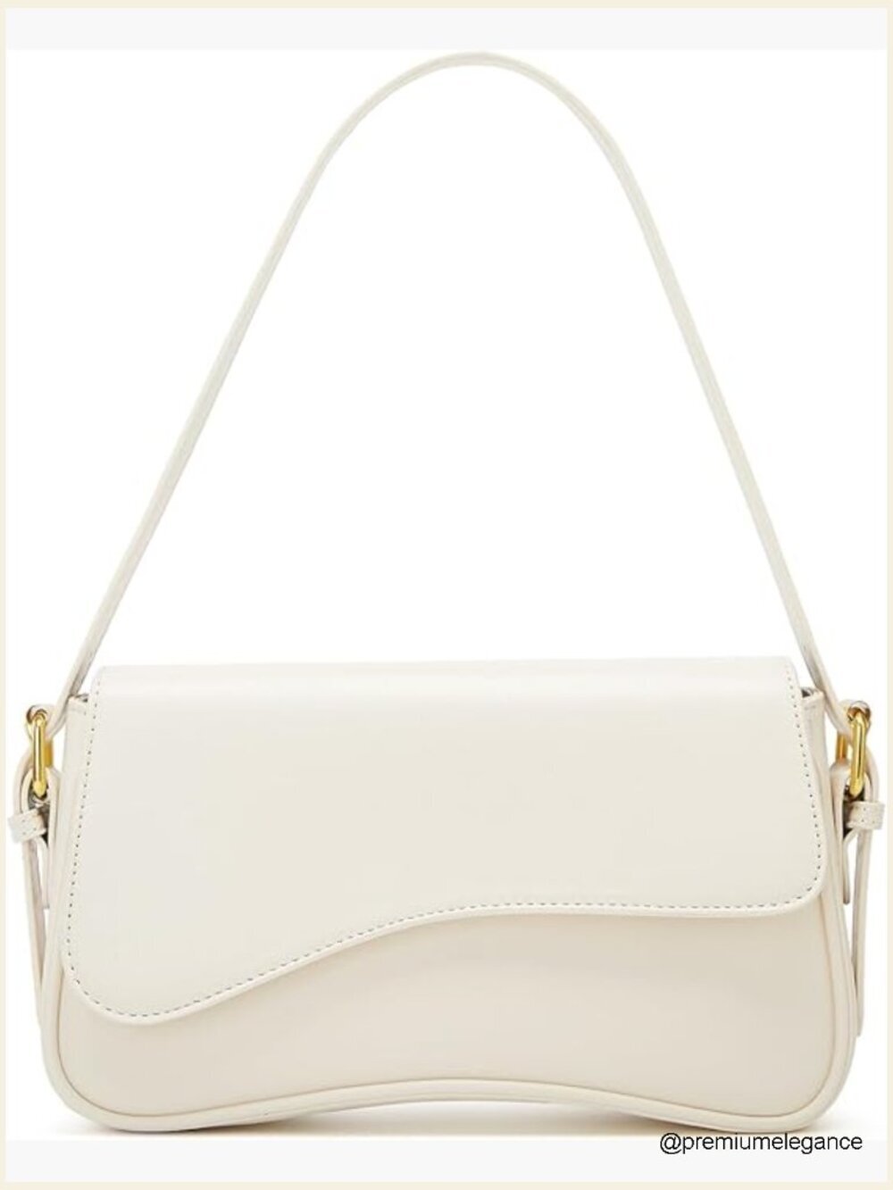 Y2K Crossbody Underarm Bag with 2 Adjustable Straps PU Leather Daily Commute